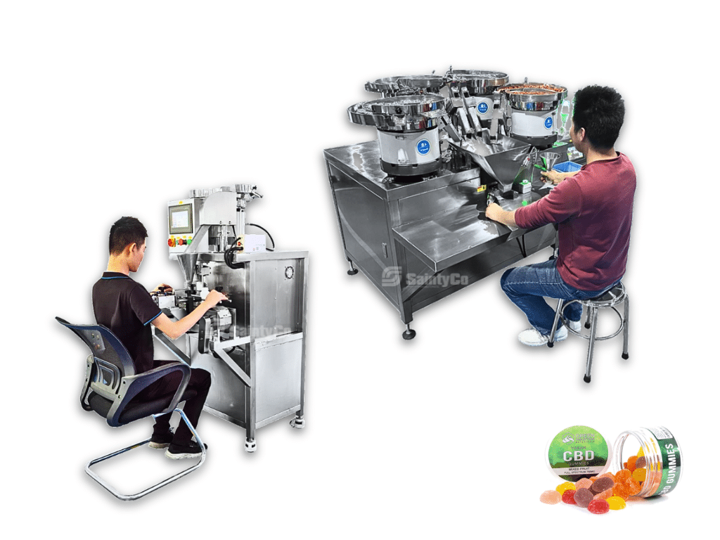 Gummy Packaging Machine-SC-V1V4 Semi-Auto-Vibration Bowl Counter-GummyGenix-SaintyCo