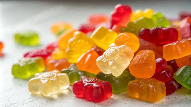 Colorful sugar-free gummy candy