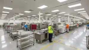 Interior view of a gummy manufacturing facility