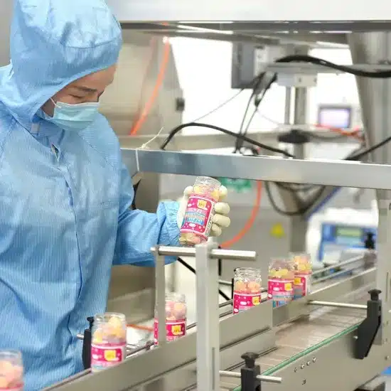 Gummy candy bottling line